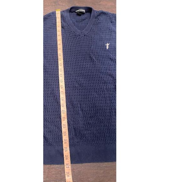Fairway Outfitter Navy Blue Cotton Knit Golf Sweater Vest XL Preppy Winter - Picture 6 of 6